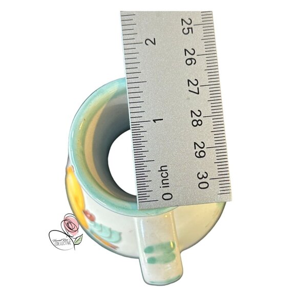 Hand-Painted Ceramic Pitcher Jug With Floral Design - Picture 7 of 7